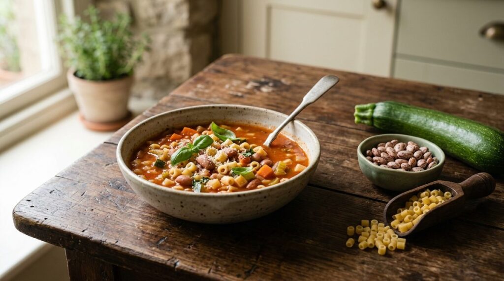 Minestrone, built for flavour without the oil
