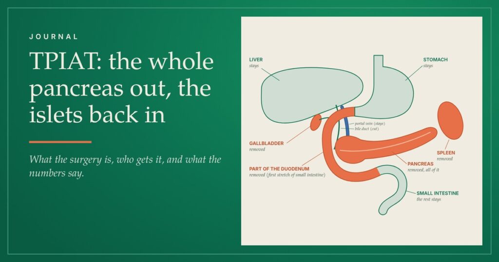 TPIAT: the whole pancreas out, the islets back in